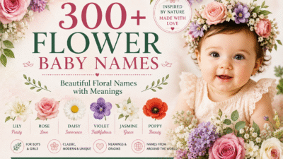 Flower baby names featuring beautiful floral-inspired names for baby boys and girls with meaningful and timeless origins.
