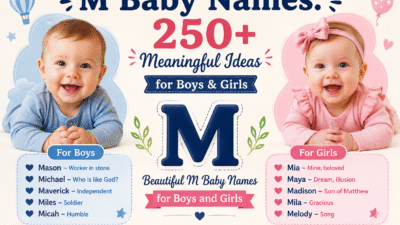 Popular M baby names for boys and girls with beautiful meanings