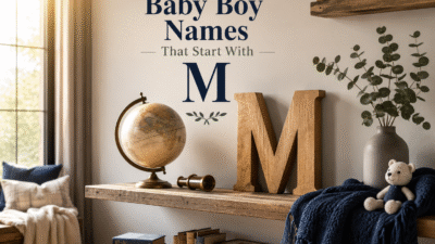 Elegant collection of baby boy names that start with the letter M.