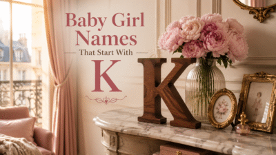 Elegant collection of baby girl names that start with the letter K.